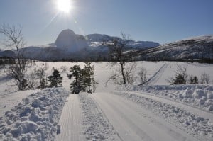 Ski tracks on "Påskehågen"